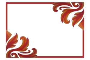 Fire Ornament Frame Border png