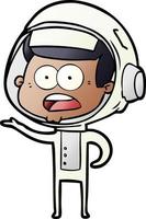 cartoon surprised astronaut vector