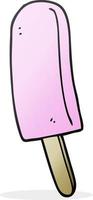 freehand drawn cartoon ice lolly vector