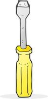 freehand drawn cartoon screwdriver vector