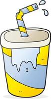 freehand drawn cartoon soda vector