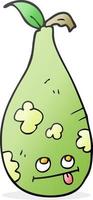 freehand drawn cartoon pear vector