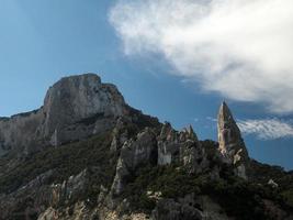 Goloritze rock cliff by the sea Sardinia Italy photo