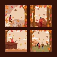 Fall Outdoor Activity Social Media vector