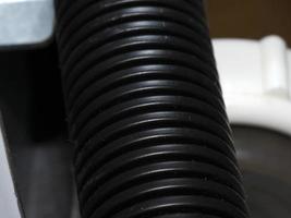 corrugated pipe close up detail photo
