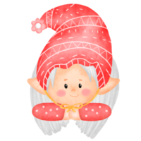 aquarela linda garota de natal png