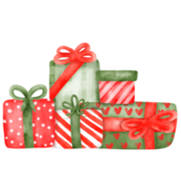 watercolor Christmas gifts png