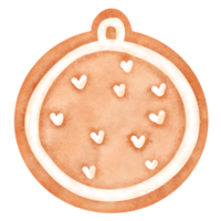 ilustración de acuarela de galleta de navidad png