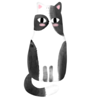 aquarelle de chat drôle png