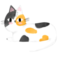 acuarela de gato gracioso png