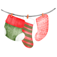 Weihnachtssocke Aquarell png