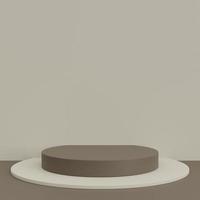 Minimal cylinder podium pedestal product display and presentation with pastel background 3d rendering photo
