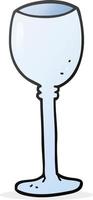 freehand drawn cartoon wine glass vector