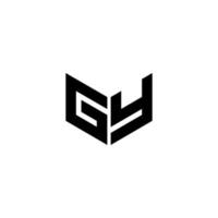GY letter logo design with white background in illustrator. Vector logo, calligraphy designs for logo, Poster, Invitation, etc.
