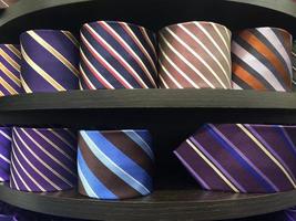 italian made silk tie on display photo