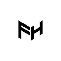 FH letter logo design with white background in illustrator. Vector logo, calligraphy designs for logo, Poster, Invitation, etc.