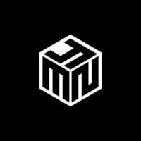 diseño de logotipo de letra mny con fondo negro en illustrator, estilo de superposición de fuente de alfabeto moderno de logotipo vectorial. diseños de caligrafía para logo, afiche, invitación, etc. vector