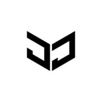 diseño de logotipo de letra jj con fondo blanco en ilustrador, logotipo de cubo, logotipo de vector, estilo de superposición de fuente de alfabeto moderno. diseños de caligrafía para logo, afiche, invitación, etc. vector