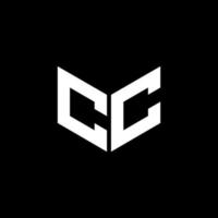 CC letter logo design with black background in illustrator, cube logo, vector logo, modern alphabet font overlap style. calligraphy designs for logo, Poster, Invitation, etc.