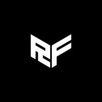 diseño de logotipo de letra rf con fondo negro en illustrator. logotipo vectorial, diseños de caligrafía para logotipo, afiche, invitación, etc. vector