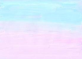 Abstract pastel soft pink and blue background. Light gradient backdrop. Brush strokes on paper. photo