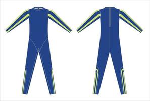Full body cover swimsuit design for men, vector