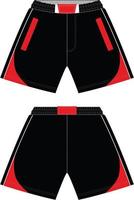 Shorts design for men, trendy design, black and red color combination vector