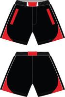 Shorts design for men, trendy design, black and red color combination vector