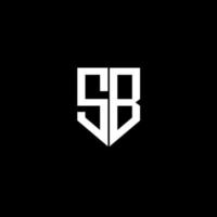 SB letter logo design with black background in illustrator. Vector logo, calligraphy designs for logo, Poster, Invitation, etc.