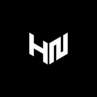 diseño del logotipo de la letra hn con fondo negro en illustrator. logotipo vectorial, diseños de caligrafía para logotipo, afiche, invitación, etc. vector