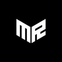 MR letter logo design with black background in illustrator. Vector logo, calligraphy designs for logo, Poster, Invitation, etc.
