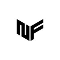 diseño de logotipo de letra nf con fondo blanco en illustrator. logotipo vectorial, diseños de caligrafía para logotipo, afiche, invitación, etc. vector