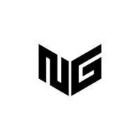 NG letter logo design with white background in illustrator. Vector logo, calligraphy designs for logo, Poster, Invitation, etc.