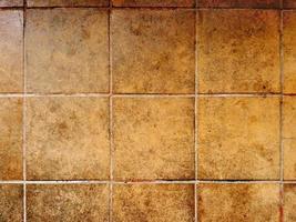 old brown tiled floor for making background photo