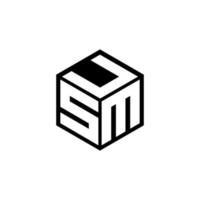 SMU letter logo design with white background in illustrator, vector logo modern alphabet font overlap style. calligraphy designs for logo, Poster, Invitation, etc.