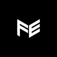 FE letter logo design with black background in illustrator. Vector logo, calligraphy designs for logo, Poster, Invitation, etc.
