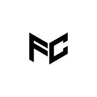 FC letter logo design with white background in illustrator. Vector logo, calligraphy designs for logo, Poster, Invitation, etc.