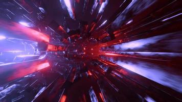 Flying through a tunnel in outer space. Infinitely looped animat video