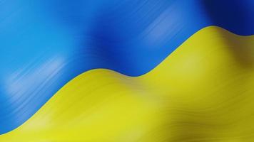 een achtergrond van een golvend oekraïens vlag. eindeloos lusvormige animatie. video