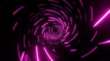 Purper tunnel met hypnotiserend lijnen. naadloos lusvormige animatie 001 video