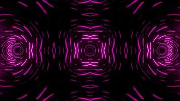 boucle vj kaléidoscope néon violet. animation sans faille.