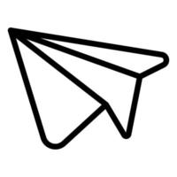 Airplane Paper Icon Line vector