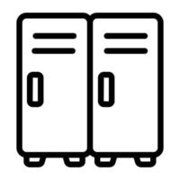 Locker Icon Line vector