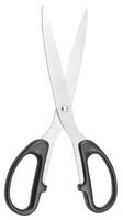 standard scissors for paper with black handles photo