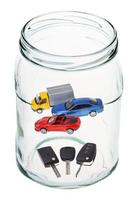 cars and keys in open glass jar photo