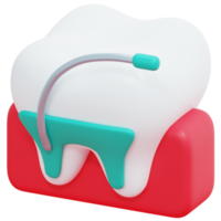 root canal 3d render icon illustration png
