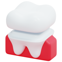 illustration de l'icône de rendu 3d de la couronne dentaire