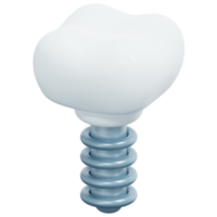 dental implant 3d render icon illustration png