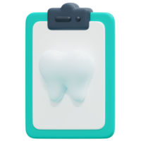 dental record 3d render icon illustration png