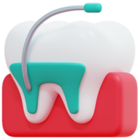 root canal 3d render icon illustration png